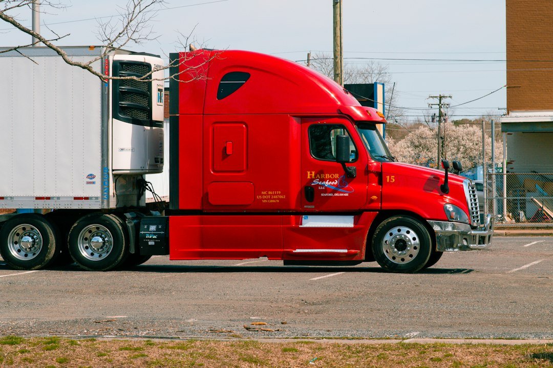 Commercial semi truck on the road, representing 2027 UCR registration for motor carriers